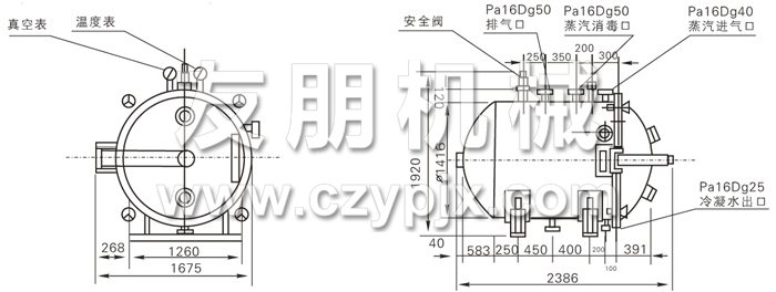 圓形靜態(tài)真空干燥機結(jié)構(gòu)示意圖